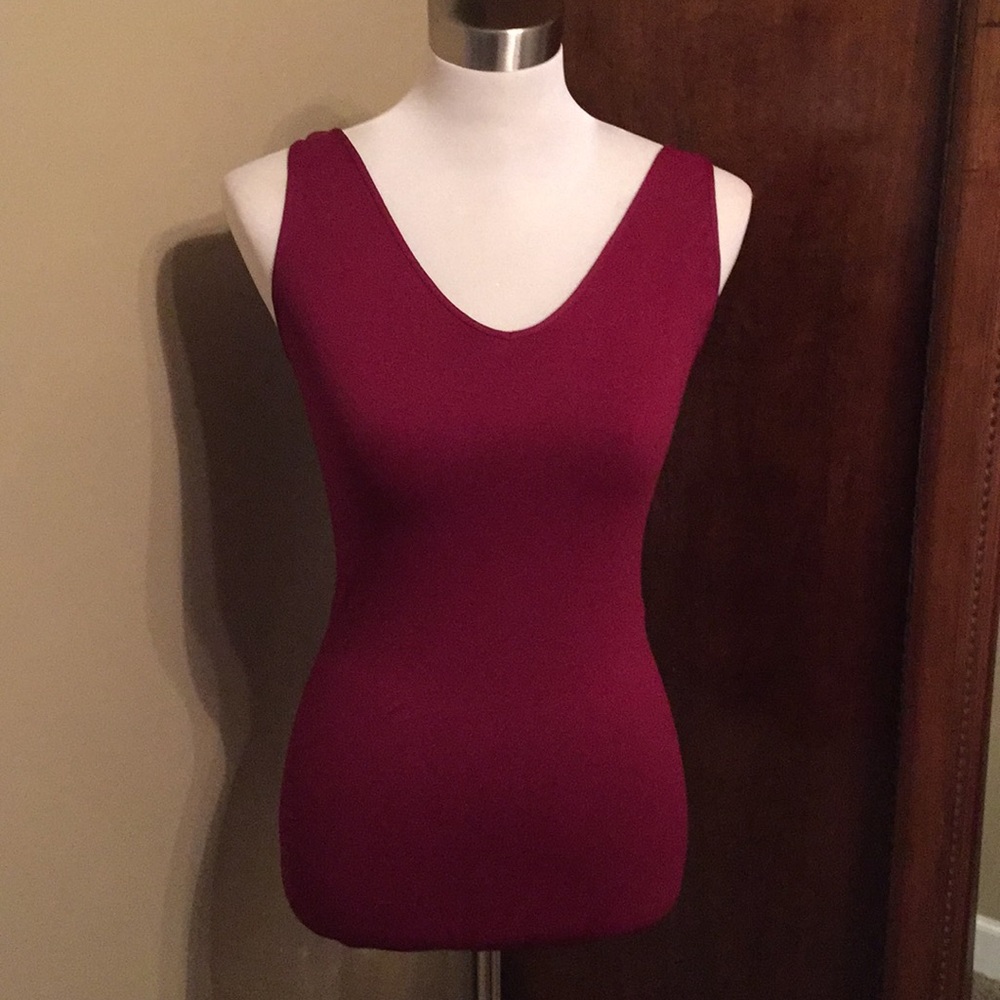 DARK BURGUNDY- Seamless Wear Reversible Tank